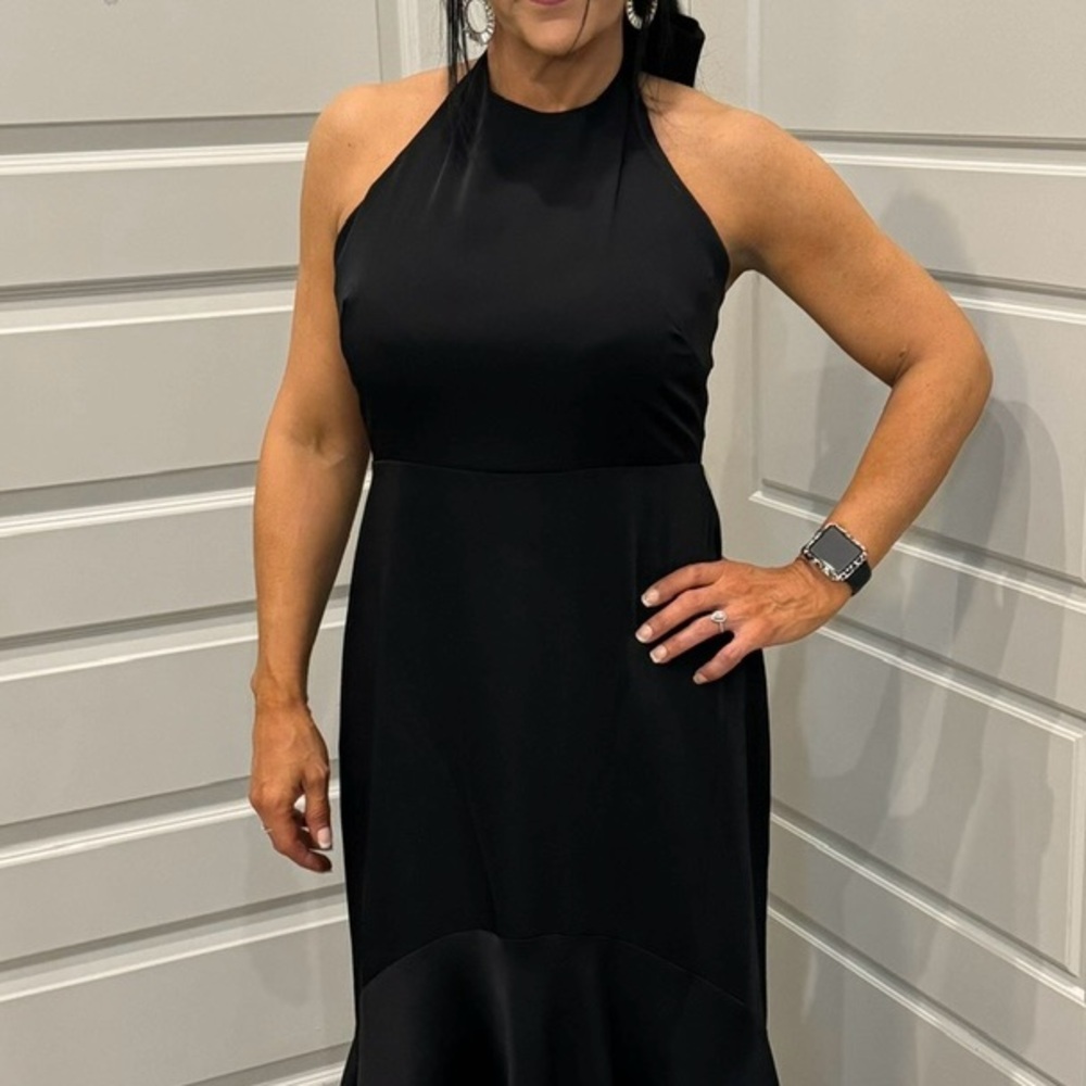 Belle Badgley Mischka Black Handerchief  Dress Size 10